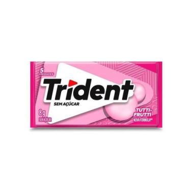 Imagem de Chiclete Trident Tutti-Frutti Sem Açúcar 8g - Embalagem com 5 unidades