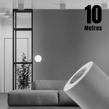 Imagem de Papel de Parede PREMIUM 10 METROS Adesivo para Móveis Cinza Texturizad