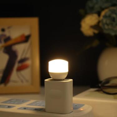 Imagem de 3 peças mini luzes noturnas de cabeceira com plugue alimentado por USB, lâmpada de atmosfera de quarto decoração portátil de viagem, iluminação de acampamento, luz suave, uso plug-and-play, luz quente