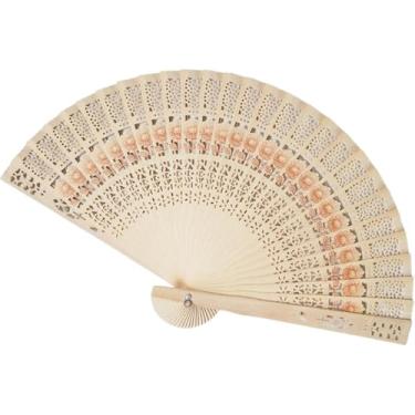 Imagem de Leque Dobrável Portátil De Madeira Para Dança