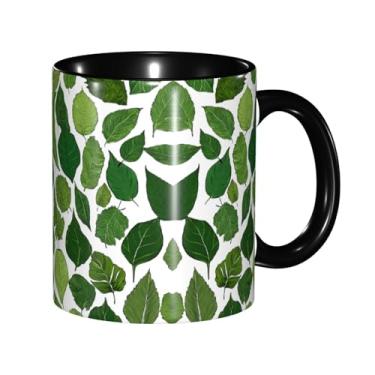 Imagem de Zeraoke Monstera Deliciosa Banana Palm Print Canecas de café criativas, personalizadas, presente para família, tamanho de 325 ml, unissex