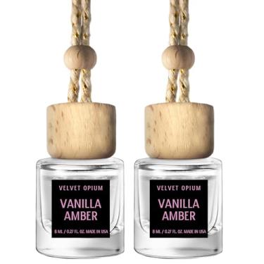 Imagem de Purificador de ar para carro, pacote com 2, difusor de ambientador âmbar baunilha para carros, purificadores de ar difusor de óleo para carro, ambientador de carro para mulheres