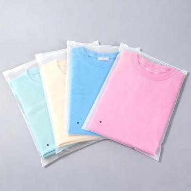 Imagem de Dllxumm Sacos de embalagem fosca para envio, 50 peças de bolsas de plástico com zíper de 25 x 33 cm para roupas, camisetas, calças, documentos, suéteres, 3 mm com orifícios de ventilação