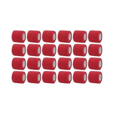 Imagem de Fita Elástica Autoadesiva Vermelha Para Suporte De Joelho, Tornozelo, 