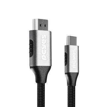 Imagem de Cabo USB TIPO-C para HDMI Macho 2.1 - Preto - 2M - NYLON - PUCH2P