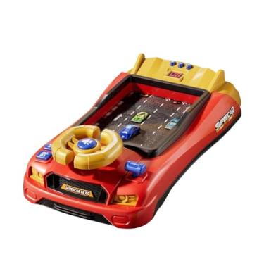 Imagem de menolana Simulador de direção com volante, brinquedo educativo com sons, simulador de direção para crianças, presente de aniversário para meninos, Versão Vermelha Do Temporizador