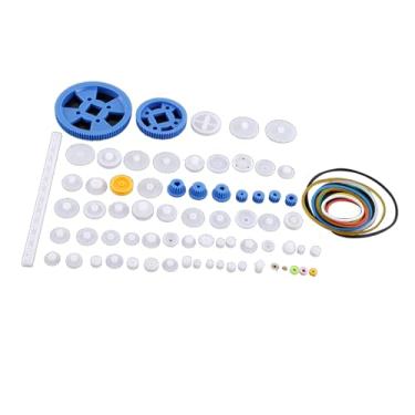 Imagem de Generic Peças de Brinquedo, Engrenagens de Plástico, Polia, Motor, Conjunto de Engrenagens, Modelo Diy, Produção de Tecnologia, Peças Pequenas, Fáceis de Usar para Robôs e Carros (80 tipos de kit de