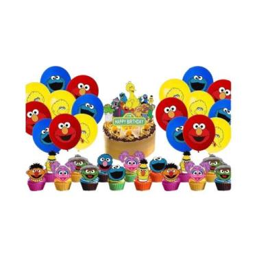 Imagem de Decorações De Festa De Aniversário Infantil Do Sesame Street, Utensíli