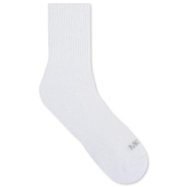 Imagem de Meia Cano Médio Esportiva Mash Masculina Algodão, Branco