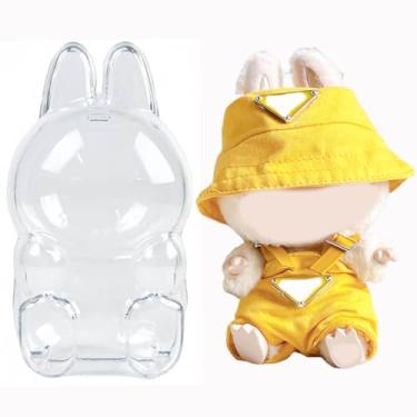 Imagem de IMMER LIEBEN Protective Case with Yellow Clothes HD Transparent Case Thickened Material Protector Against Drops and Dust Waterproof While Maintaining Crystal-Clear Clarity, Sitting (No Doll)