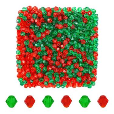 Imagem de Mandala Crafts Contas de cristal bicone de Natal de 3 mm – 1500 contas de vidro facetadas para fabricação de joias, suprimentos de contas, artesanato DIY, pulseiras, colares, brincos e contas