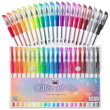 Imagem de Mr. Pen - Canetas de Gel com Glitter, 20 Peças, Neon, Multicoloridas, Ponta Fina, Não Tóxico, Adulto, Unissex, Moderno