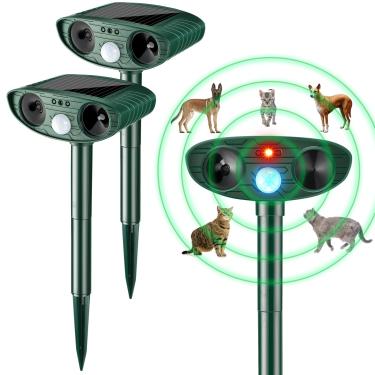 Imagem de Repelente ultrassônico de animais alimentado por energia solar, repelente de pragas ativado por movimento, à prova d'água, com sensor de movimento para esquilos, guaxinim, coelho, raposa, fazenda de