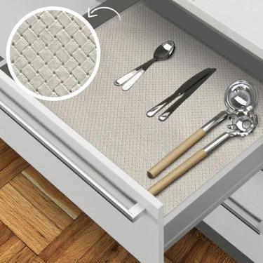 Imagem de Forro Armário Gaveta Closet Cestaria Bege 10 Metro X 60cm - Idealiza