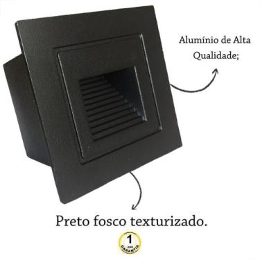 Imagem de Kit 3 Balizador De Embutir Parede Externo Mini Fachada Lup76 - Acende 