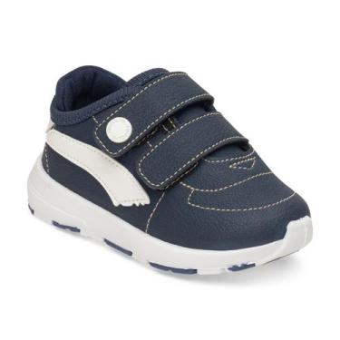 Imagem de Tenis Infantil Bebe Jogging Sem Cadarço Marinho Pimpolho, Marinho, 16