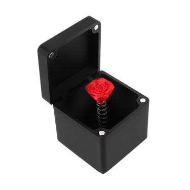 Imagem de Dia dos Namorados Surpresa Caixa Rosa Brincadeira Realista em Forma de Coração Simulação de Flor Presente Romântico para Namorada ou Esposa, Caixa Rosa Compacta de 5 x 5 cm Decoração Divertida e