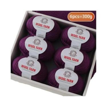 Imagem de Fio De Lã De Alpaca Médio-Fino 300g 90% Lã 10% Poliéster Para Tricô De