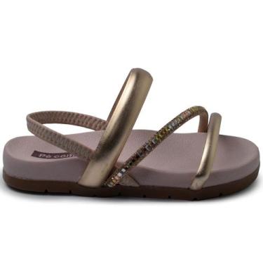 Imagem de Sandália Infantil Pe com Pe Feminina 36097 - Kiko'S Calçados, 30, Nude