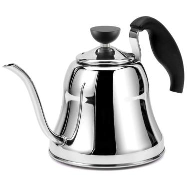 Imagem de Chaleira de Chá 830mL com Apito, Aço Inoxidável, CHEFBAR Gooseneck Tea Kettle Mirror, P...