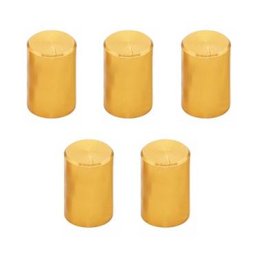 Imagem de Botão Potenciômetro em Liga de Alumínio, 5 unidades de Botão Potenciômetro 10×15 mm, Tampa do Interruptor de Aparelho Eletrônico, Tampa do Volume do Amplificador (Golden)
