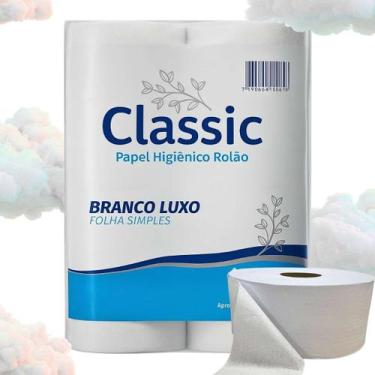 Imagem de Papel Higiênico Classic Branco Luxo Alto Rendimento Banheiro Rolão Pac