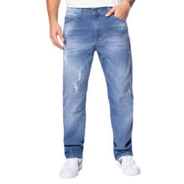 Imagem de Calça Jeans Masculina Gangster Slim Azul, Azul, 48