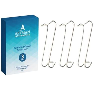 Imagem de Artman Instruments Artman Instruments Dental Columbia Cheek Retractor – Conjunto De 3 Abridores De Boca De Aço Inoxidável Autoclaváveis Para Clareamento De Dentes, Ortodontia E Procedimentos Odontol