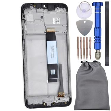 Imagem de Digitalizador de tela sensível ao toque com moldura para Xiaomi Redmi 9T preto 6.53