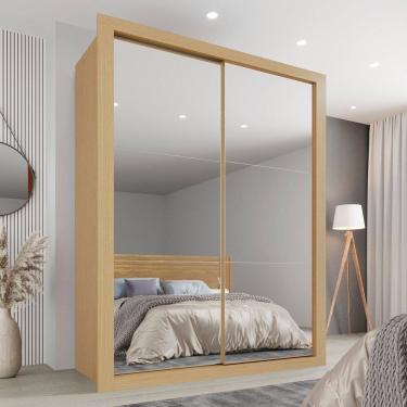 Imagem de Guarda-roupa Espelhado 2 Portas 2 Gavetas Costa Rica Jequitiba