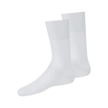 Imagem de Kit com 2 Pares de Meias Social Lupo 1100-011/049, Branco, 37-44