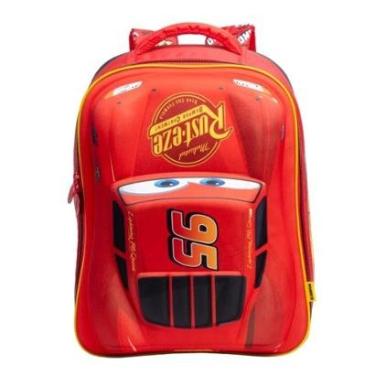 Imagem de Mochila Infantil Escolar Carros Relâmpago Mcqueen 3D 14912-Unissex