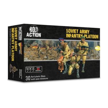 Imagem de Wargames Delivered - Pelotão de Infantaria do Exército Soviético da Warlord Games - Conjunto Ultimate 30 para Bolt Action com Uniformes de Verão, Armas Diversas - Perfeito para colecionadores e