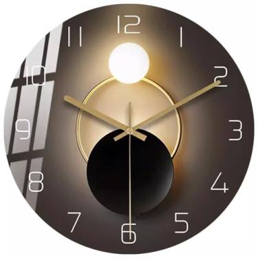 Imagem de KEG801302 Relógio de relógio e relógio de parede para sala de estar, casa, moda, sala de jantar, relógio de quartzo simples e silencioso, adequado para sala de estar, estudo, quarto, relógio de parede