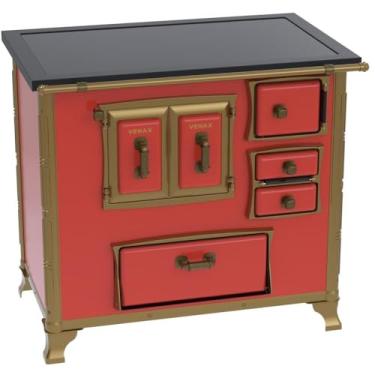 Imagem de Fogão a Lenha GII N 2 Renaissance Premium Vermelho Saida Esquerda