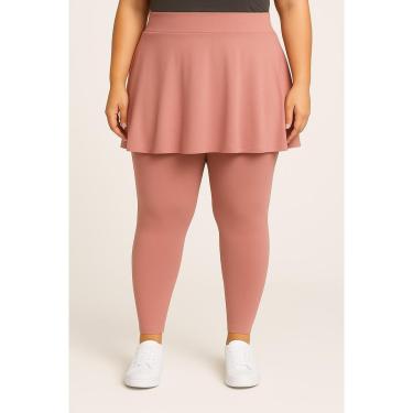 Imagem de Calça Legging E Saia Babado Em Plus Size Tapa BumBum WOLFOX Em Suplex-Feminino