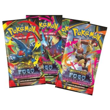 Imagem de Pokémon TCG, Blister Unitário ME02 Fogo Fantasmagórico 6 Cartas