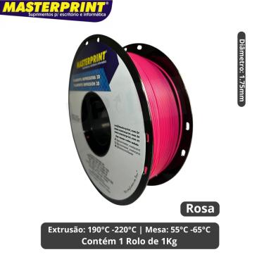 Imagem de Filamento 3D - PLA Rosa - Rolo 1KG (1.75mm)