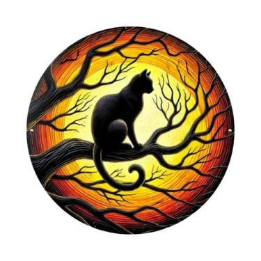 Imagem de Decoração De Janela Em Acrílico Gato Preto, Presente Temático De Anive