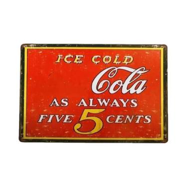 Imagem de Placa De Metal Retrô Vintage Cola 7-UP Para Decoração De Parede De Coz