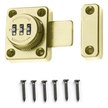 Imagem de Trava de porta deslizante interna, parafuso de porta de trinco fechadura de porta sem perfuração fivela de porta deslizante fivela de trava de porta combinação resistente fechadura de parafuso