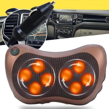 Imagem de Almofada Encosto Massageador Shiatsu Portátil Para Carro Escritório