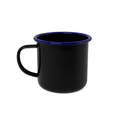 Imagem de Caneca De Metal Esmaltada Agata De 150ml - Clink, Preta
