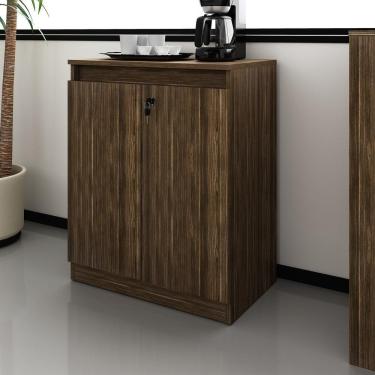 Imagem de Balcão Escritório Com Chave Multimóveis Cr25046 Nogal