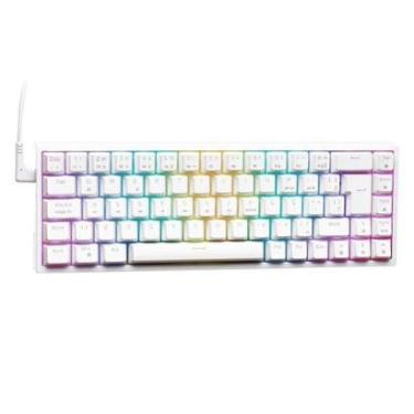 Imagem de Teclado Mecânico Gamer Husky HailStorm, 65%, RGB, Switch Gateron Brown, ABNT2, Branco - HTG002BRMA-Unissex
