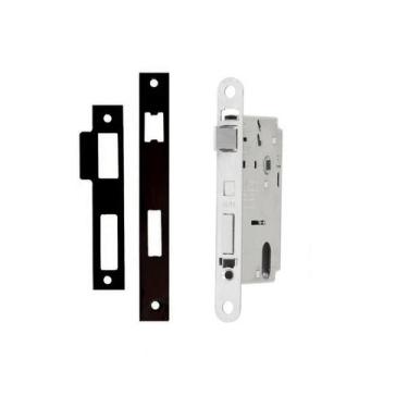 Imagem de Máquina Fechadura Lafonte Externa St2 55 Cromado Acetinado, Preto fosc