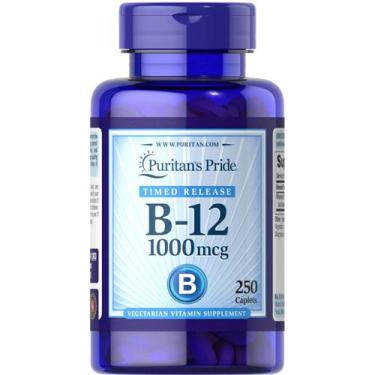 Imagem de Vitamina B12 1000mcg Time Release (250 Caps) Puritans Pride, Suplement