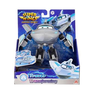 Imagem de Boneco 12cm Avião Traver Transformar Resgate Elétrico - Super Wings
