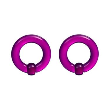 Imagem de Piercing De Acrílico Tamanho Grande BCR Captive Bead Ring, Expansor De