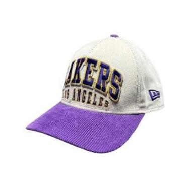 Imagem de Boné New Era Los Angeles Lakers Corduroy Off Wht Roxo Roxo UNI-Masculino